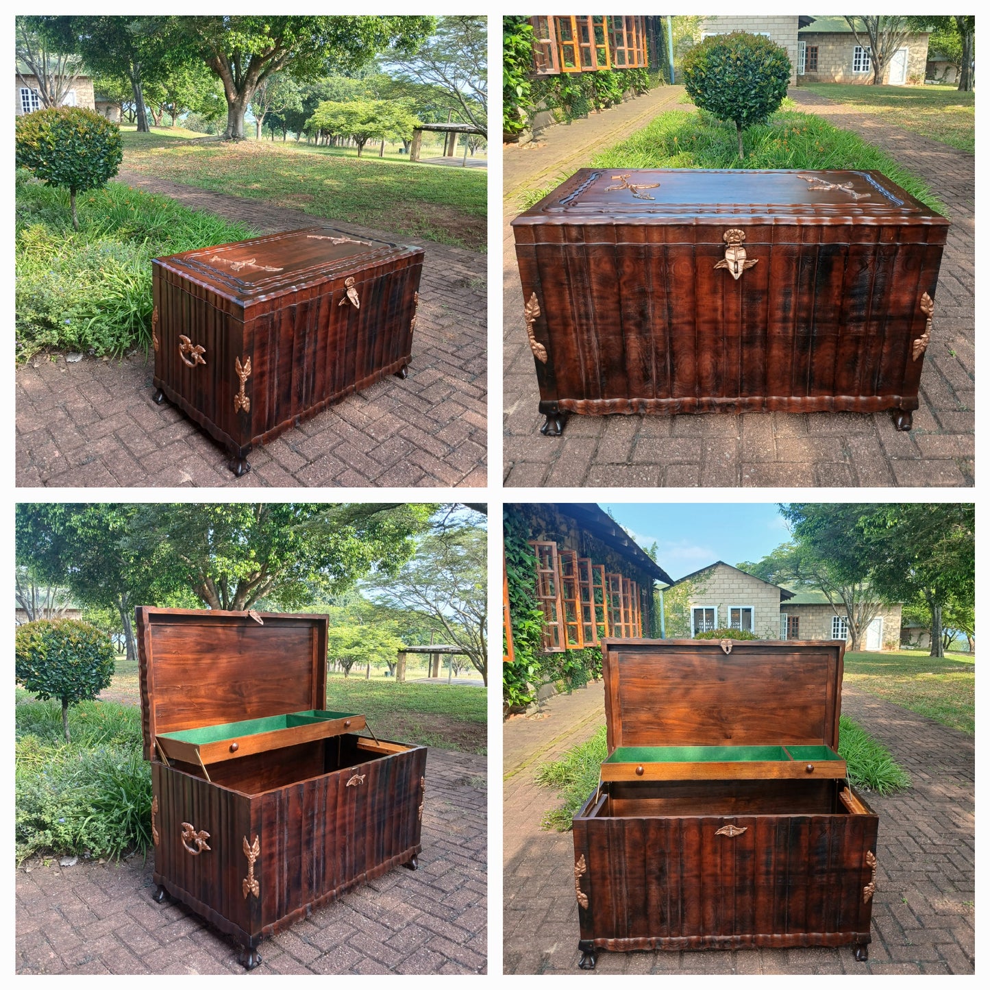 Imbuia Kist with copper handles