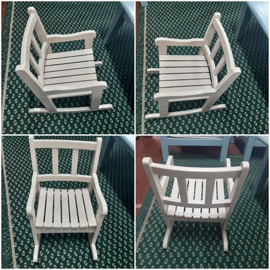 Kiddies slatted seat rocking chair