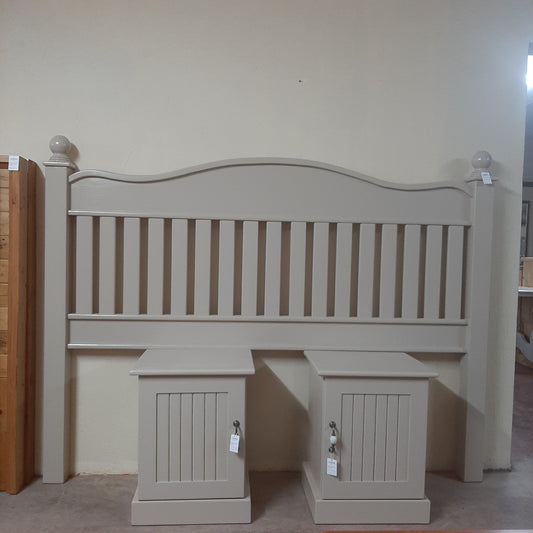 King Slatted headboard & pedestals
