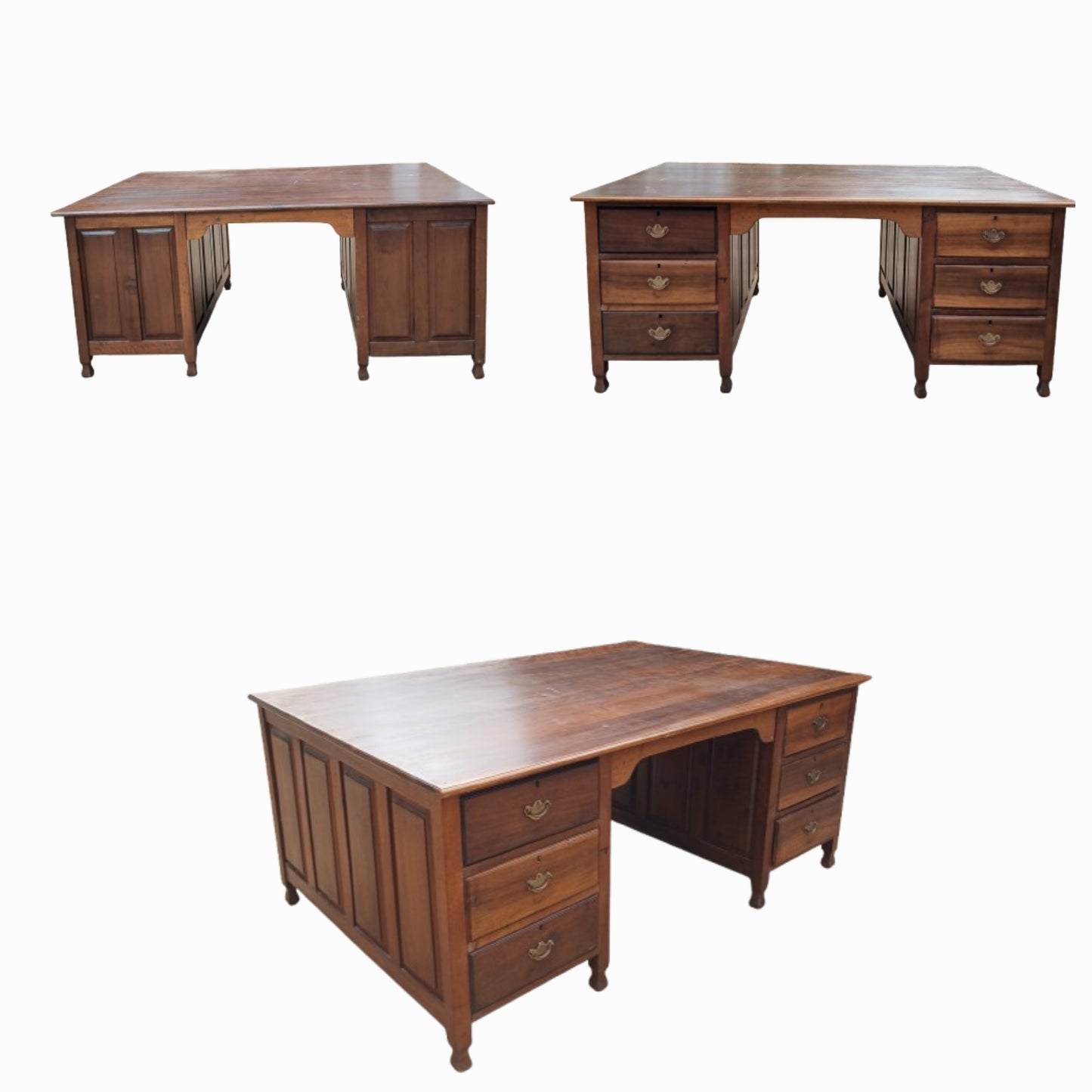 Large 6 drawer Antique desk