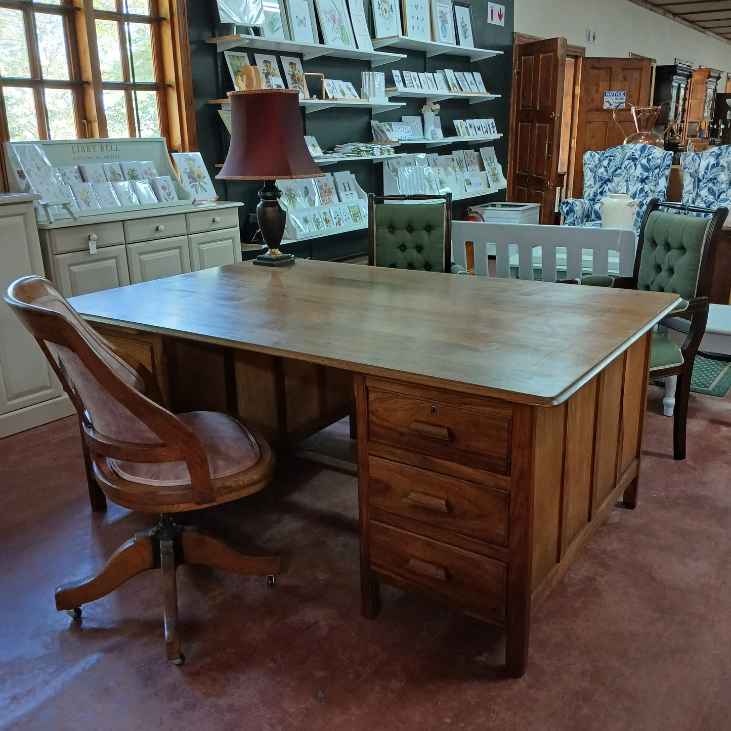 Large 6 drawer office desk