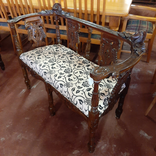 Love bench hand carved