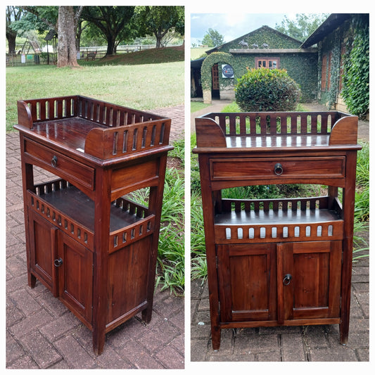 Mahogany 1 drawer pedestal
