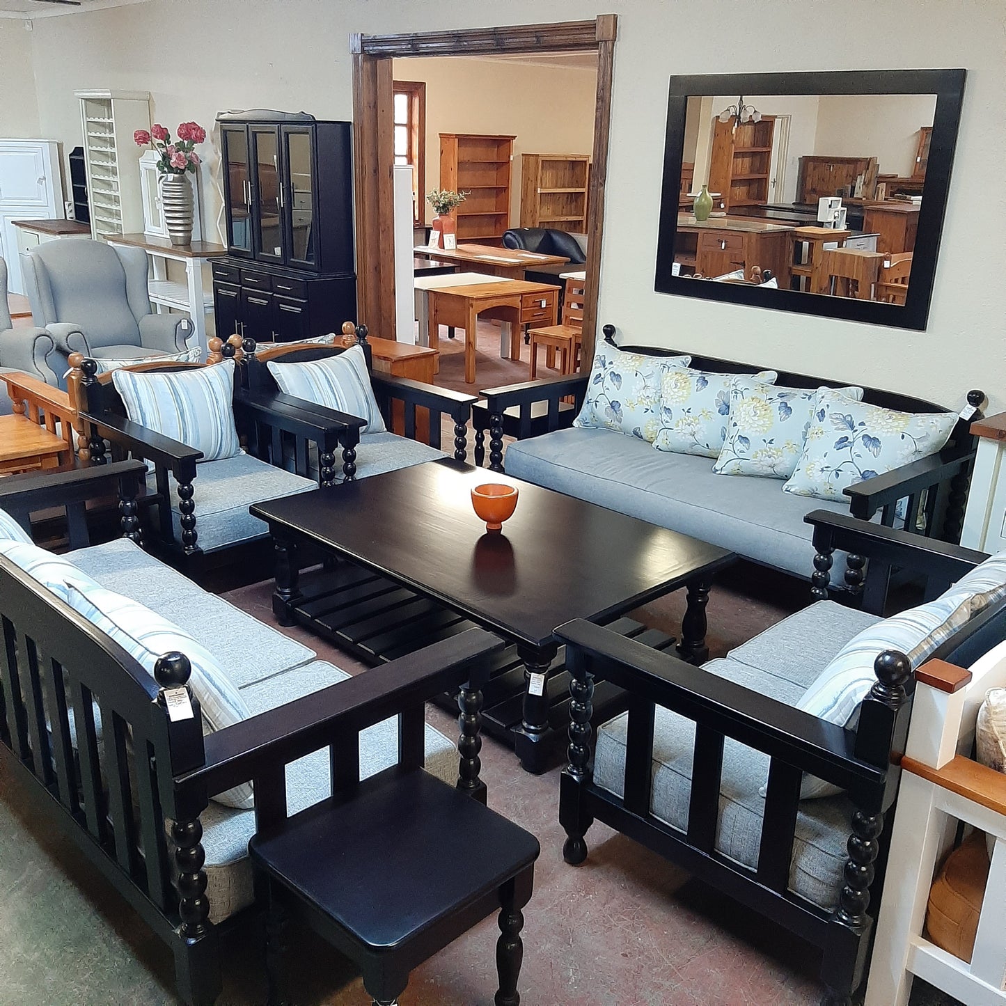 Mahogany lounge suite