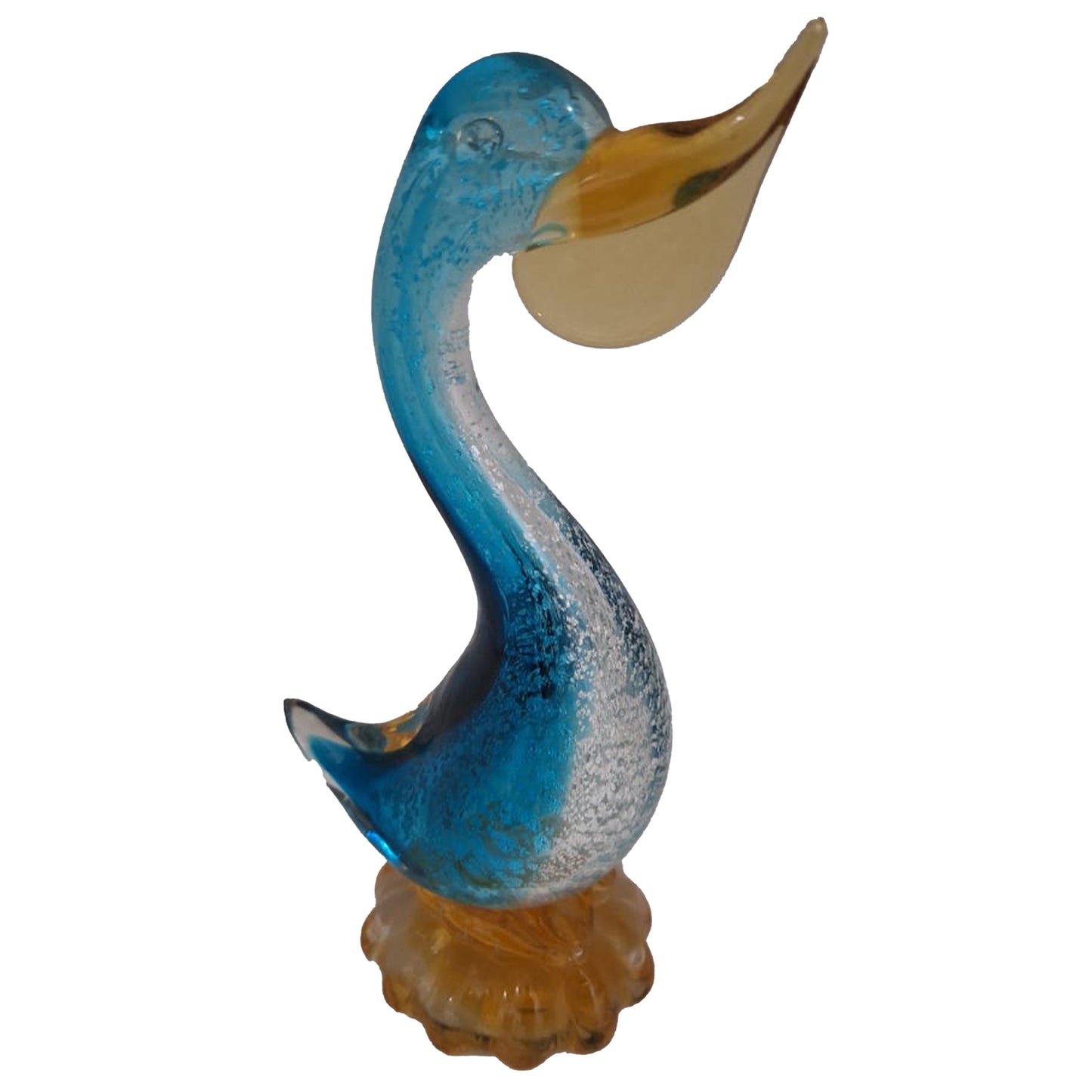 Murano Blue Glass Duck