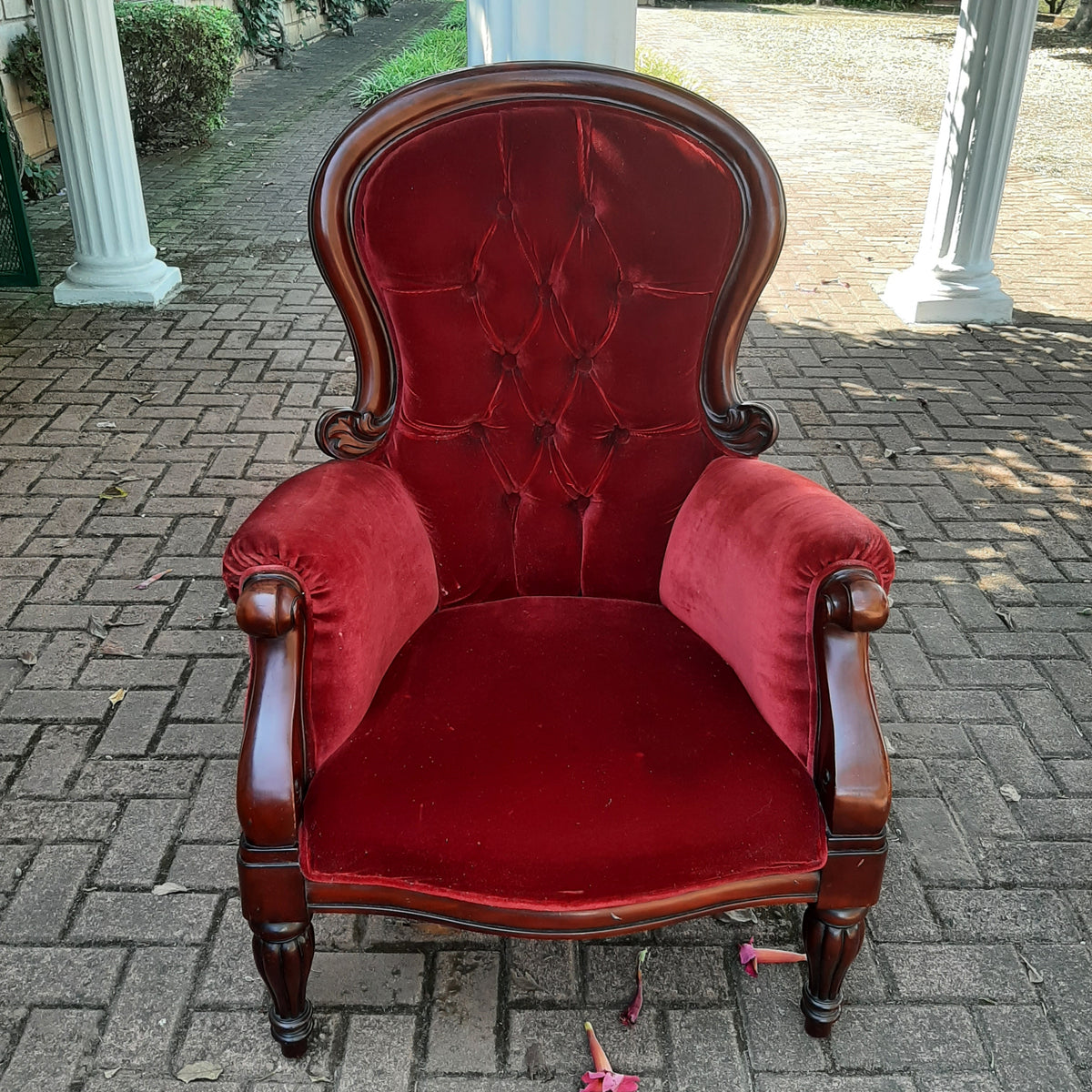 Red Chaira Red chair – Elmswood Country Centre