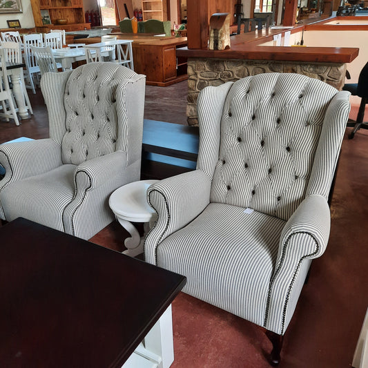 Stripped Wingback chairs