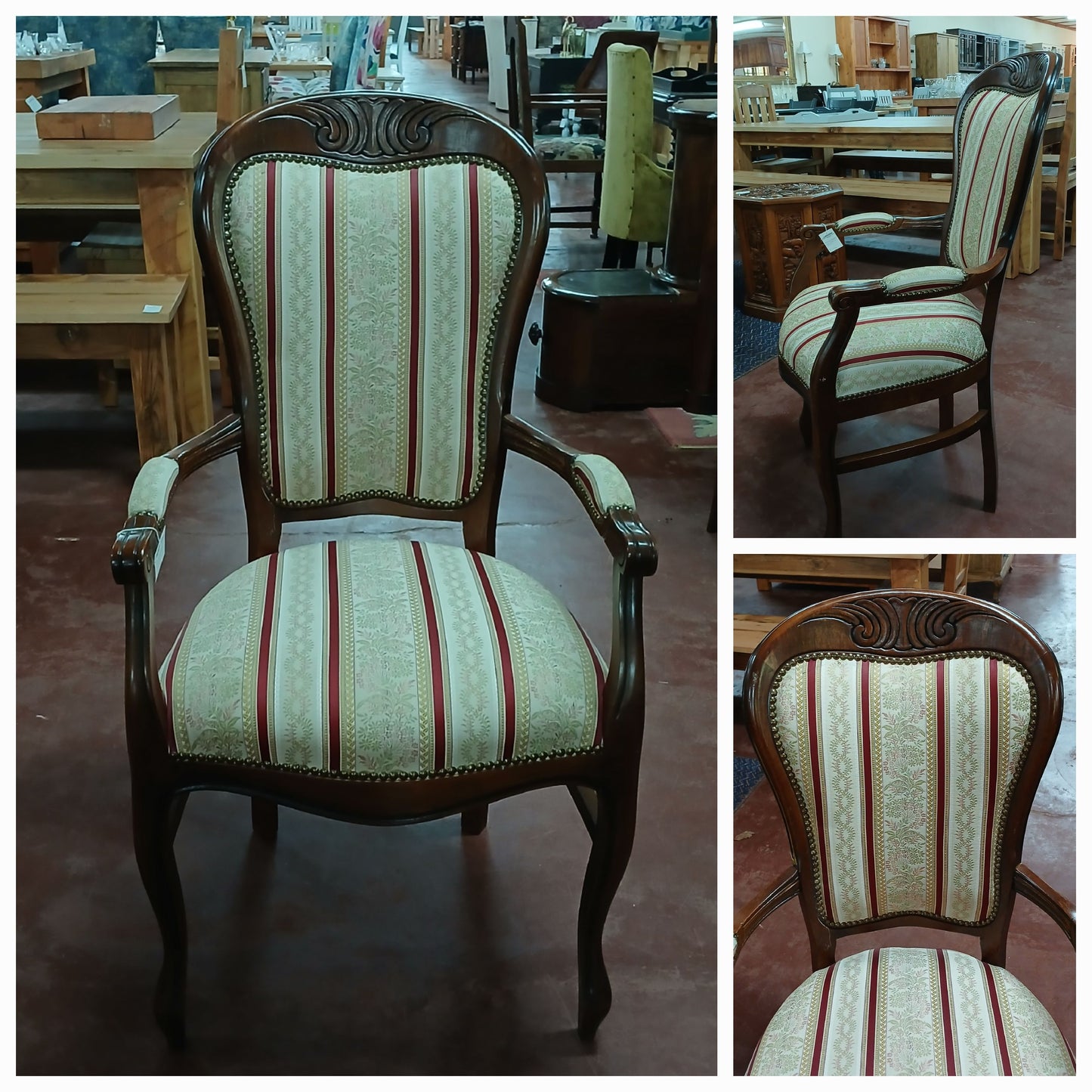 Wooden Upholstered armchair