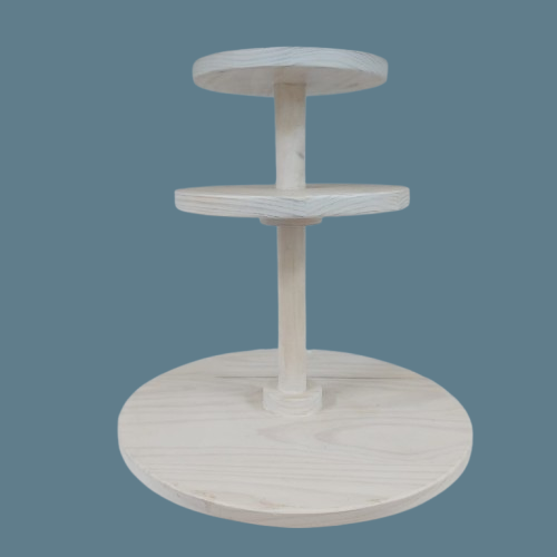 Whitewash Revolving 3-tier organizer