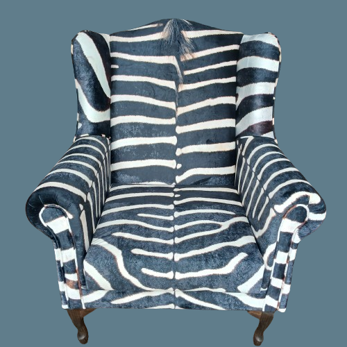 Zebra Wingback chair