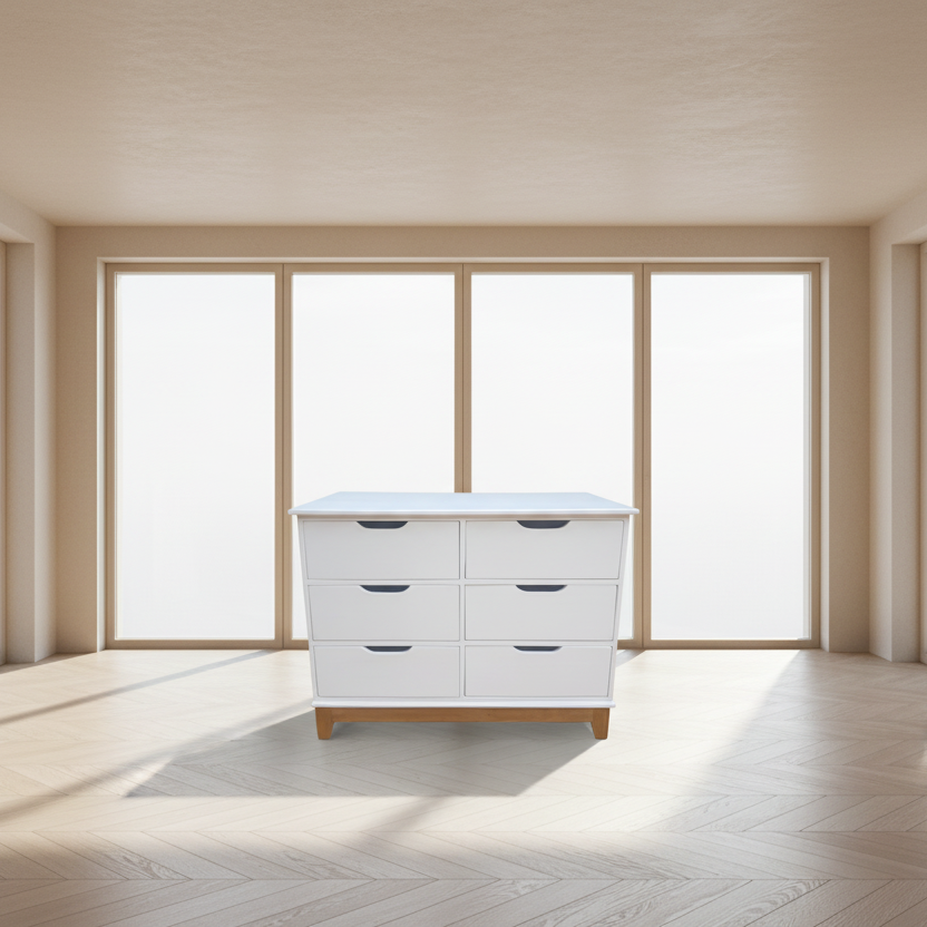 Chest of 6 Drawers with cutout handles
