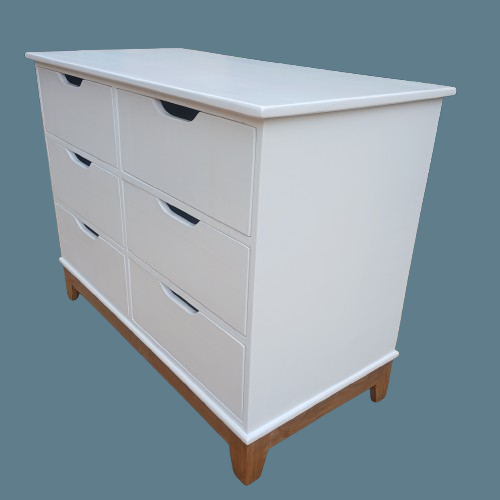 Chest of 6 Drawers with cutout handles