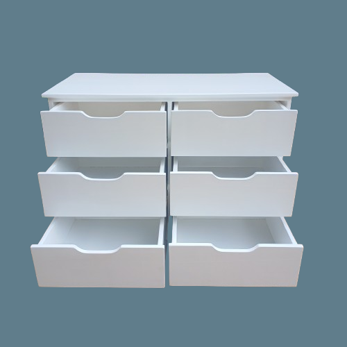 Chest of 6 Drawers with cutout handles