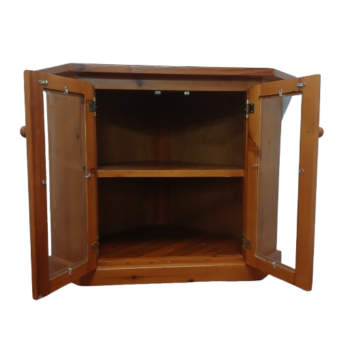 Old Oregon Pine Corner Cabinet