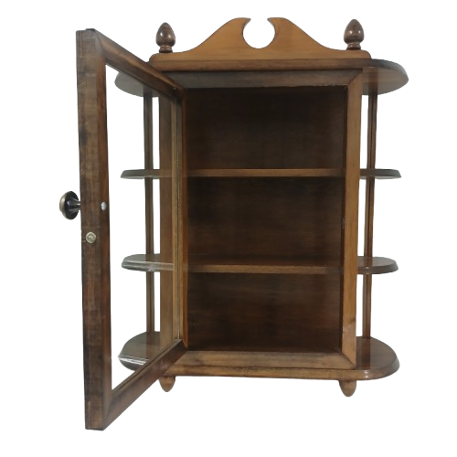 Vintage Small Glass Door Display Cabinet