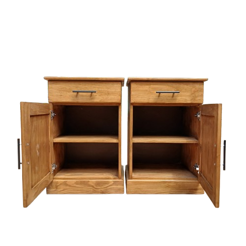 Ambassador Bedside Pedestals in pine rustic