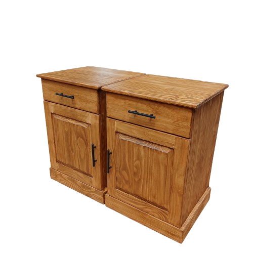 Ambassador Bedside Pedestals in pine rustic