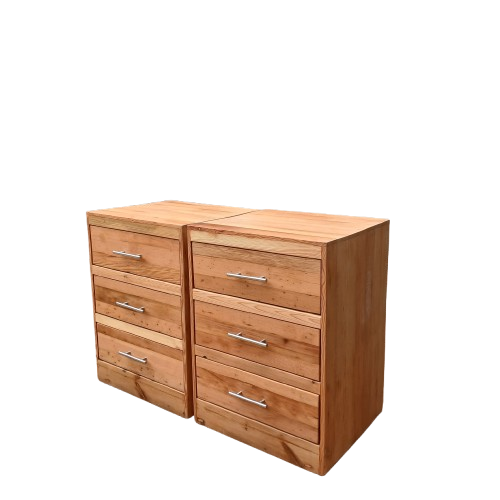 Old Oregon Pine 3 drawer Military Chest