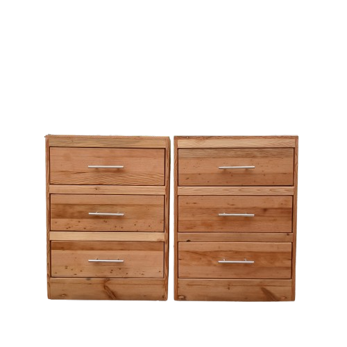 Old Oregon Pine 3 drawer Military Chest