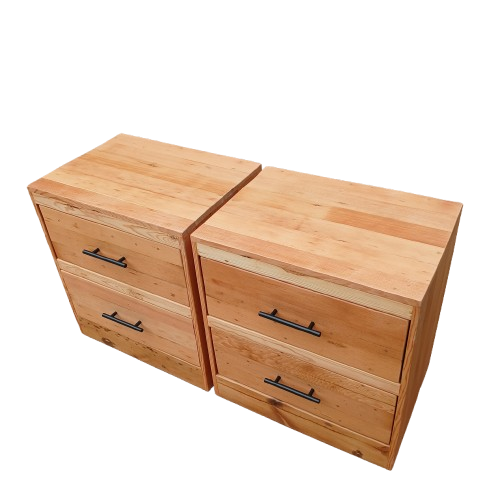 Old Oregon Pine 2 Drawer Military Chest