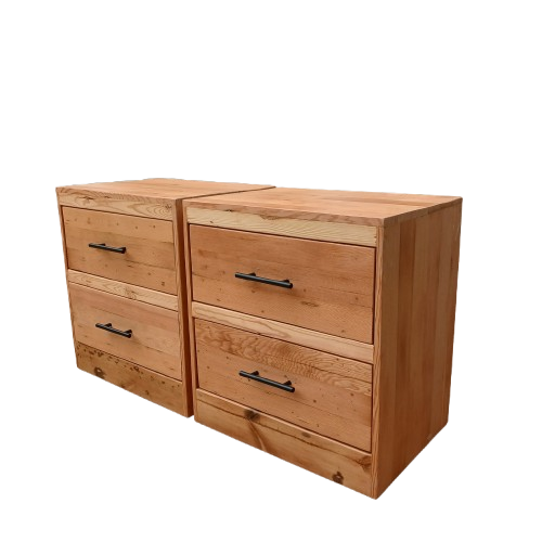 Old Oregon Pine 2 Drawer Military Chest