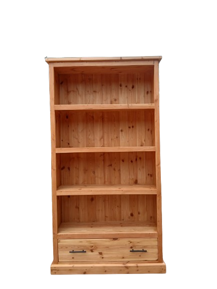 2mx1mx30cm wide Old Oregon Pine Bookcase.