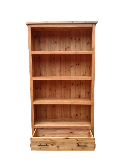 2mx1mx30cm wide Old Oregon Pine Bookcase.