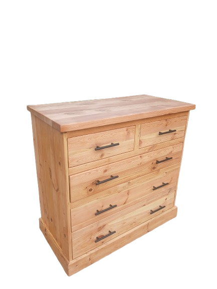 Old Oregon Pine Chest of 3+2