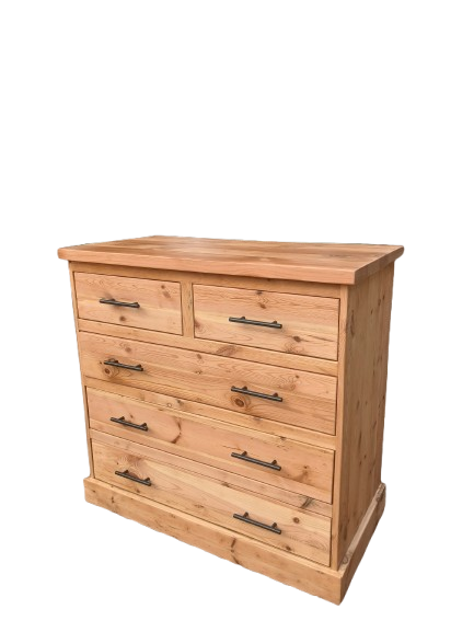 Old Oregon Pine Chest of 3+2