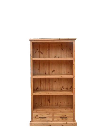 2m High Old Oregon Pine Bookcase.