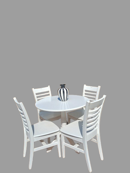 Pine White 90cm Round table.