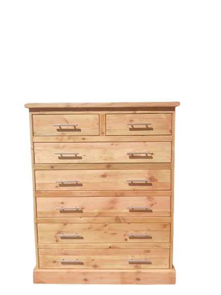 Old Oregon Pine Chest of 5+2