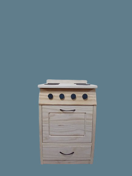 Raw Pine Kiddies Stove.