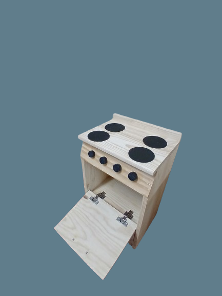 Raw Pine Kiddies Stove.