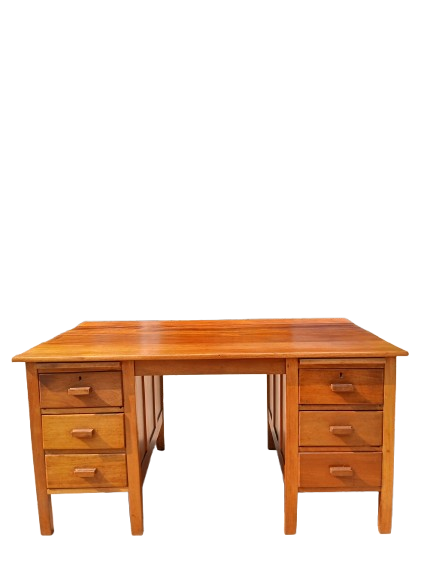 6 Drawer Desk with Tea Trays