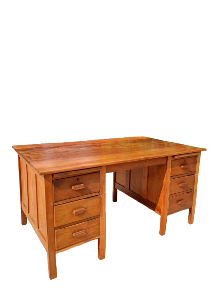 6 Drawer Desk with Tea Trays