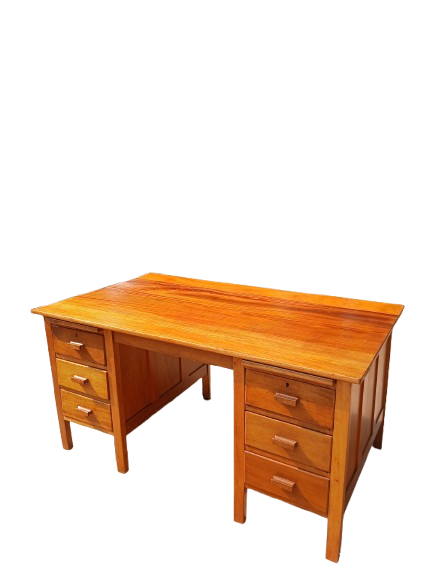 6 Drawer Desk with Tea Trays