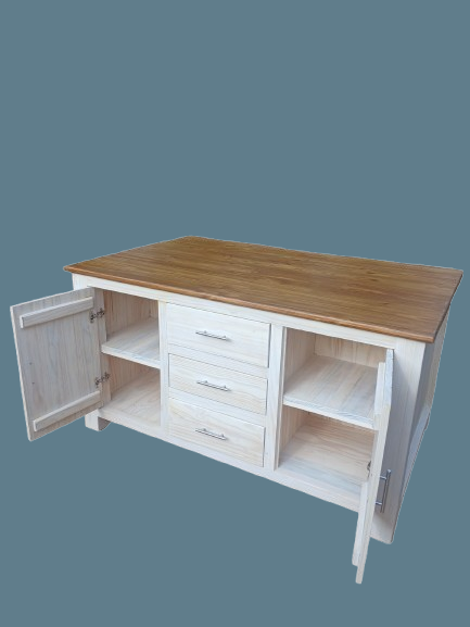 1,7x1m 2-Tone Kitchen Island