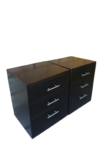 670H 3 Drawer Bedside Pedestal in Pine Mahogany