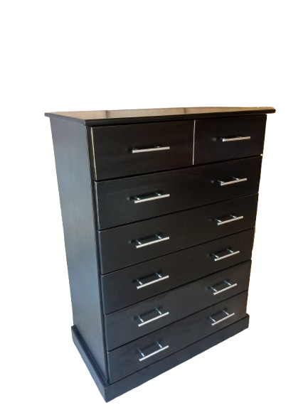 Chest of 5+2 in pine mahogany