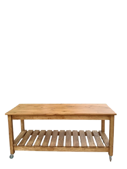 1,9x68x90 Server on Wheels in Rustic Pine