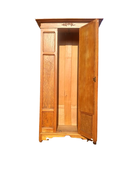 1 Mirror Door Oak Wardrobe