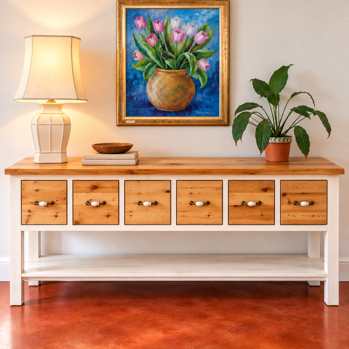 2m 2-Tone 6 Deep Drawer Server
