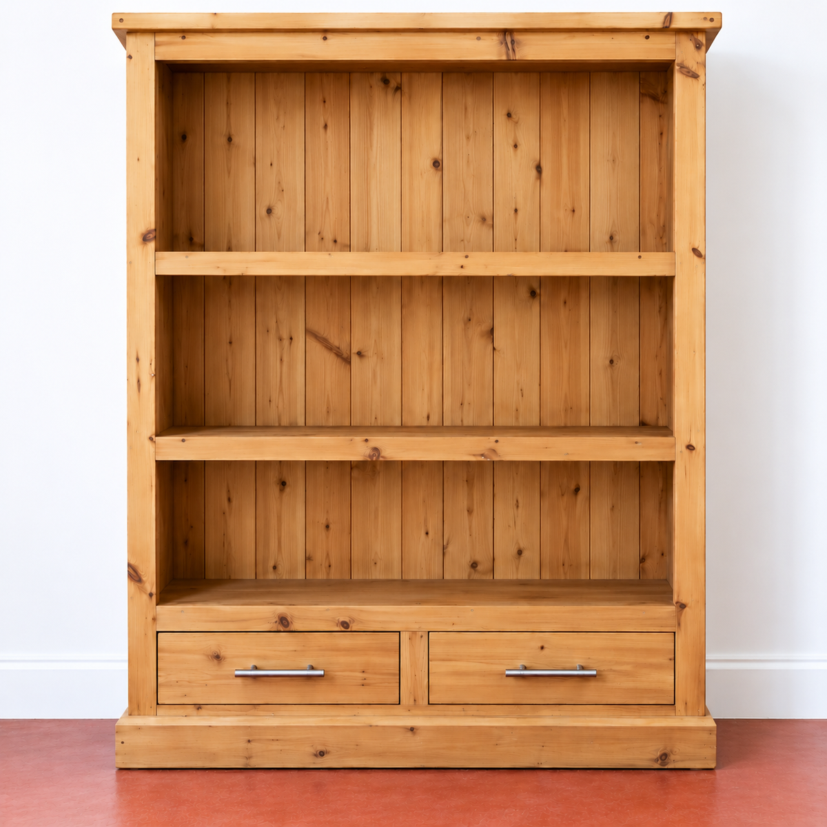 Old Oregon Pine 2-Drawer Bookcase