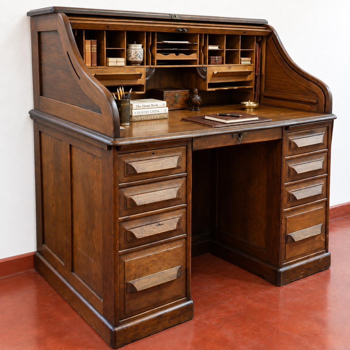 Oak Roll Top Desk