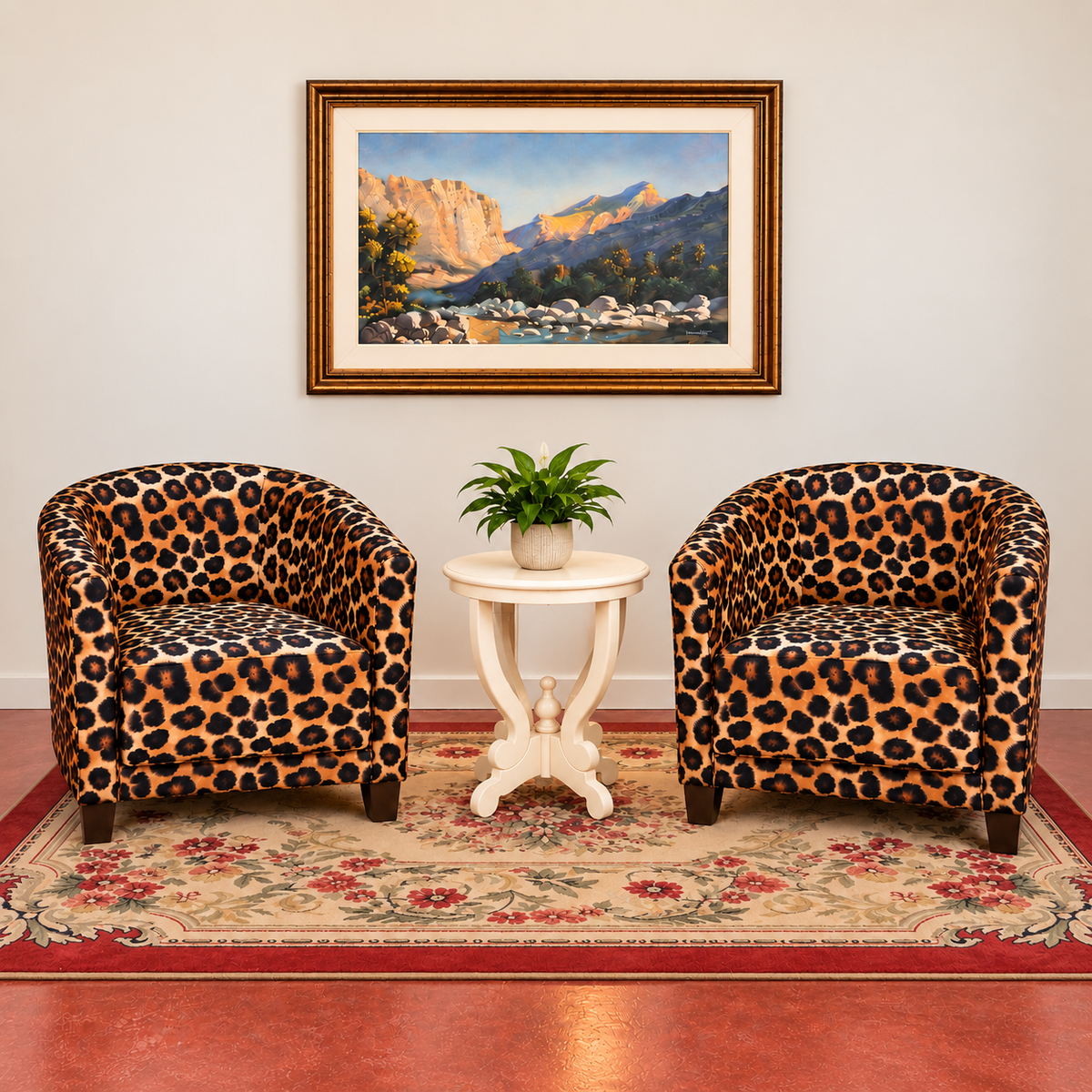Cheetah Print Tub Chairs