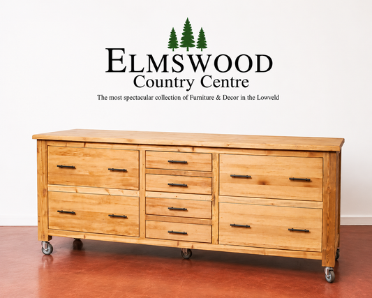 Clear Oregon Pine 8 Drawer sideboard