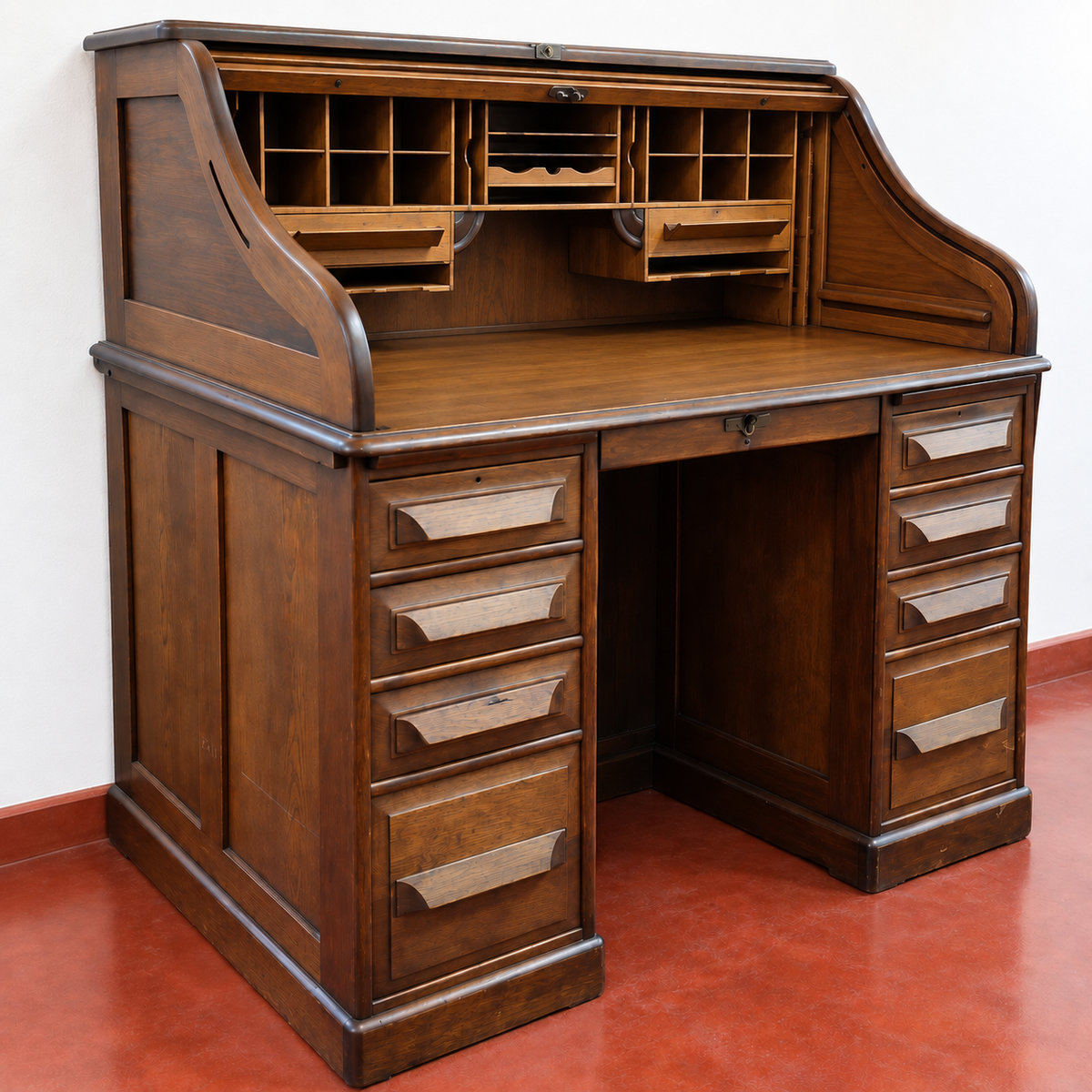 Oak Roll Top Desk