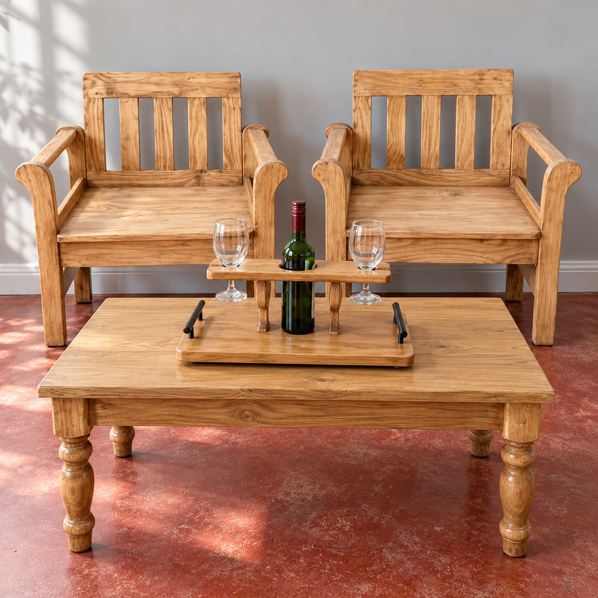 Single Lounge Chairs & a Coffee Table