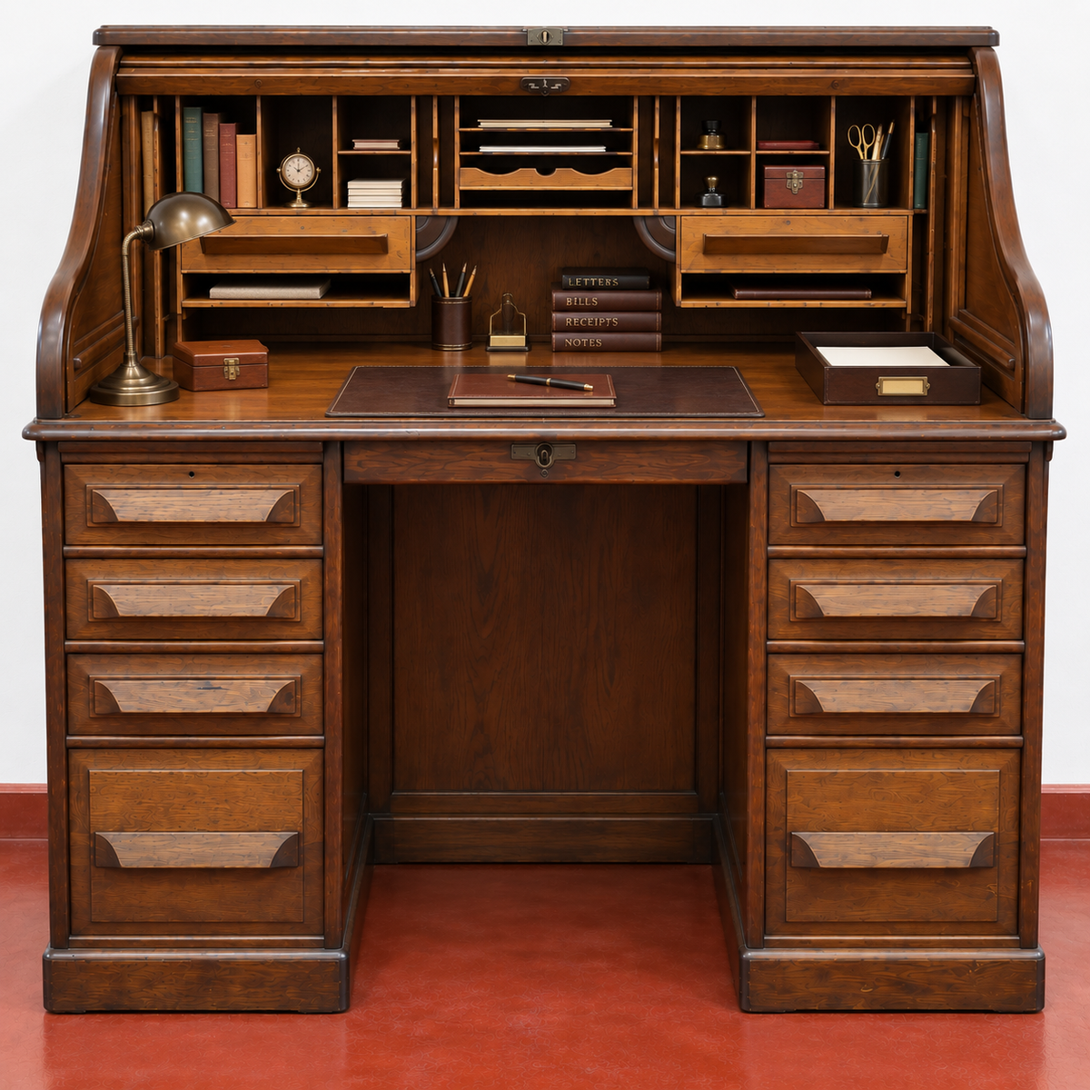 Oak Roll Top Desk